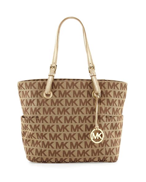 michael kors purse beige and brown|Michael Kors brown tote purses.